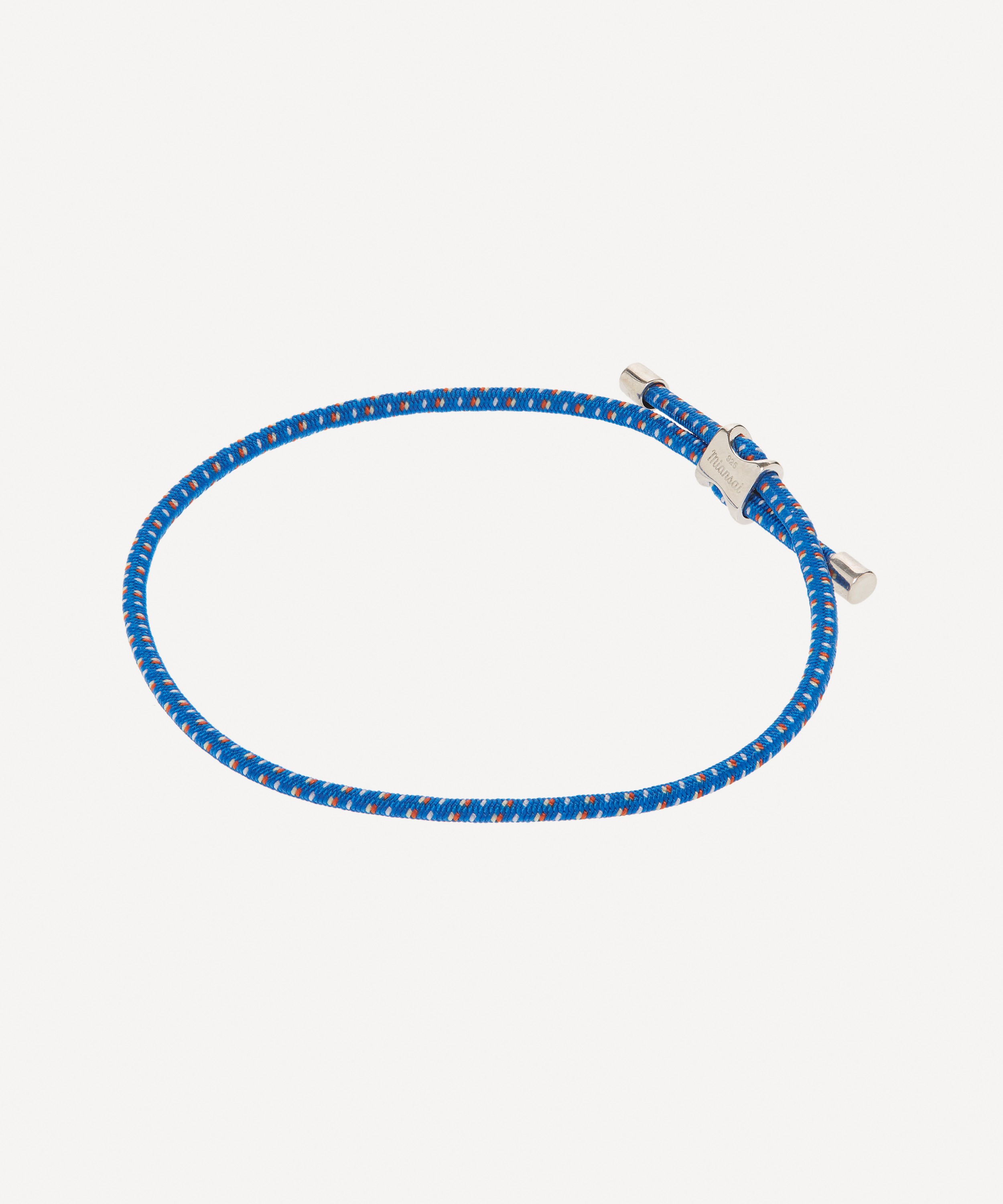 Miansai Men's Orson Loop Leather Bracelet, Sterling Silver, Size L