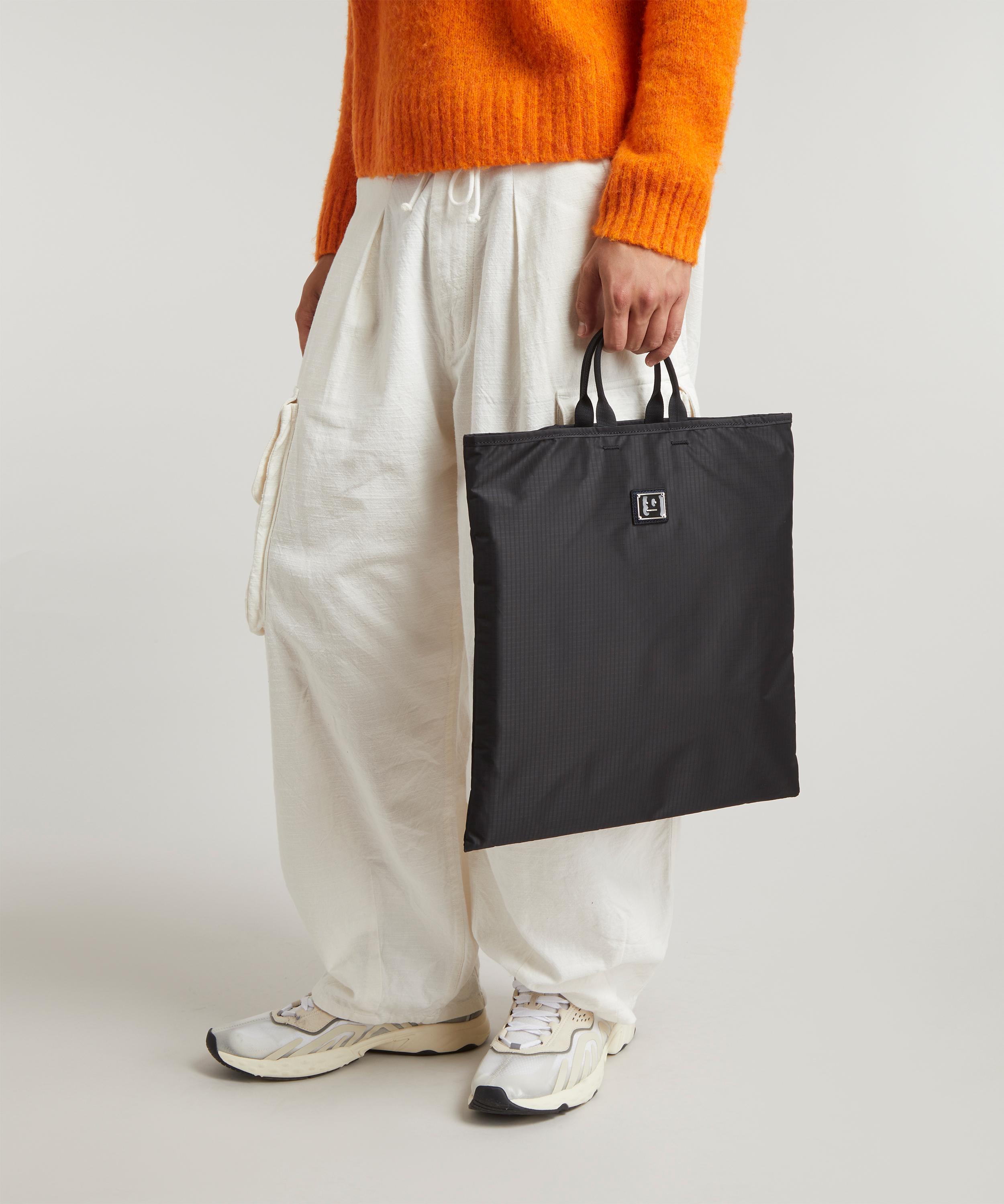 Logo Teddy Fleece Tote Bag in Green - Acne Studios