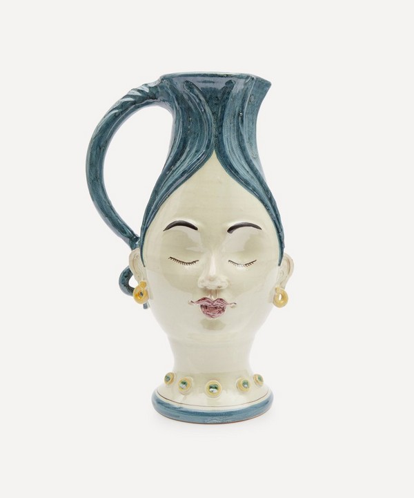 Les Ottomans - Sculptural Hand-Painted Ceramic Jug