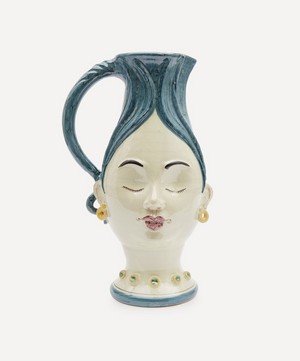 Les Ottomans - Sculptural Hand-Painted Ceramic Jug image number 0