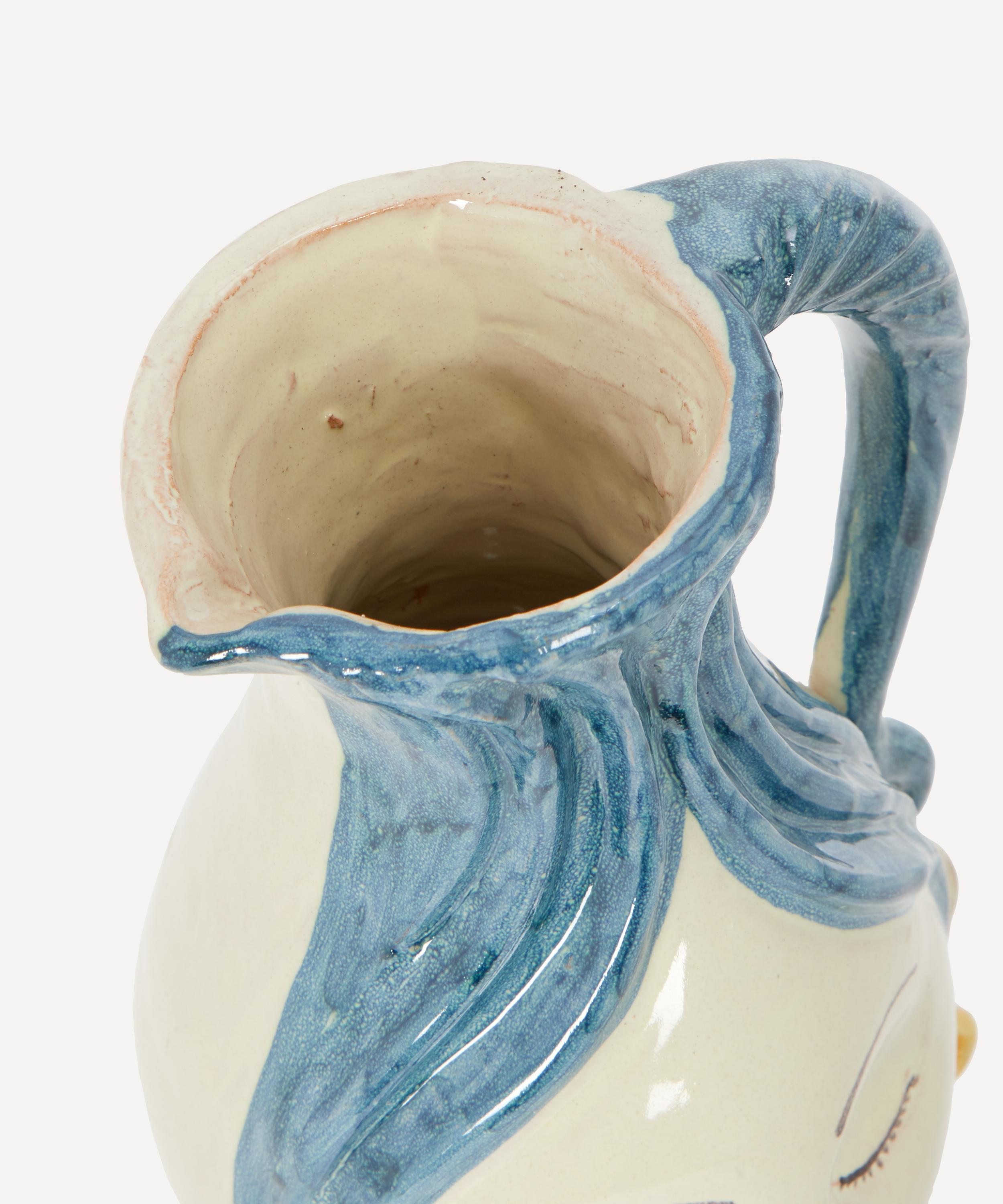 Les Ottomans - Sculptural Hand-Painted Ceramic Jug image number 4