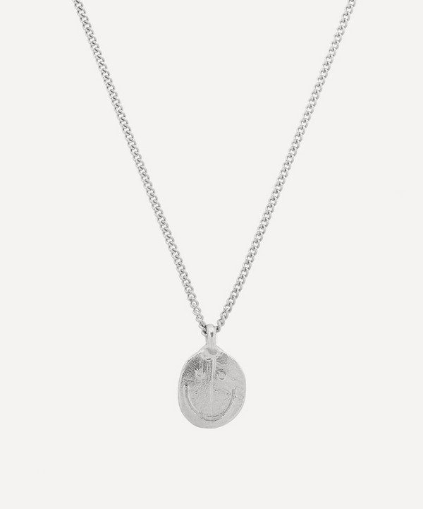 Seb Brown - Silver Happy Face Pendant Necklace image number null
