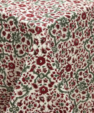 Les Ottomans - Ikat Hand-Printed 250x150cm Cotton Tablecloth image number 1