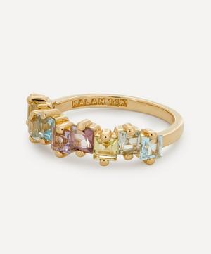 Suzanne Kalan - 14ct Gold Princess Cut Pastel Multi-Stone Ring image number 2