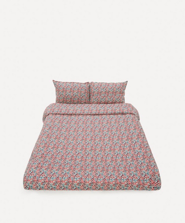Coco & Wolf - Poppy and Daisy Teal Double Duvet Cover Set image number null