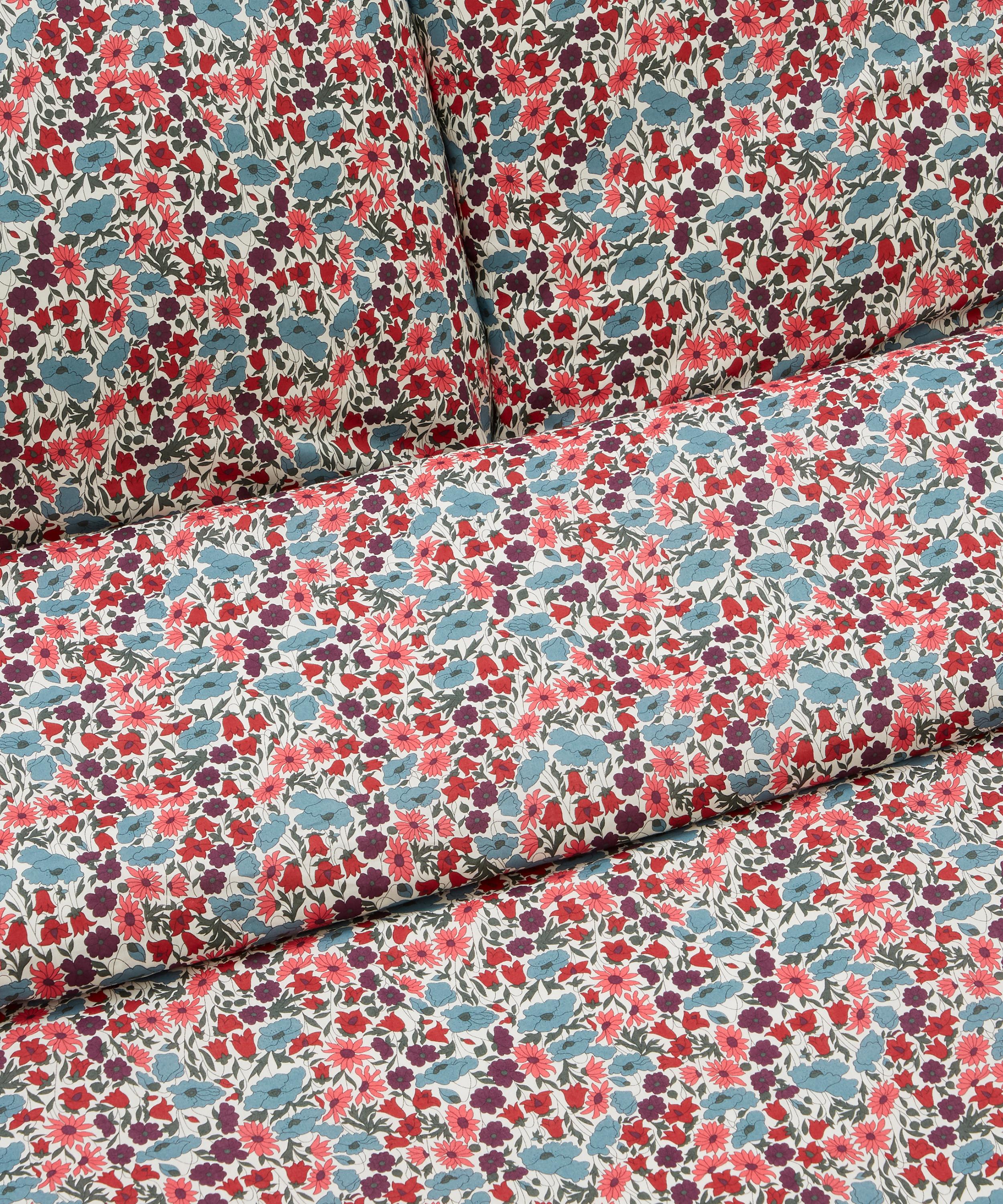 Coco & Wolf - Poppy and Daisy Teal Super King Duvet Cover Set image number 2