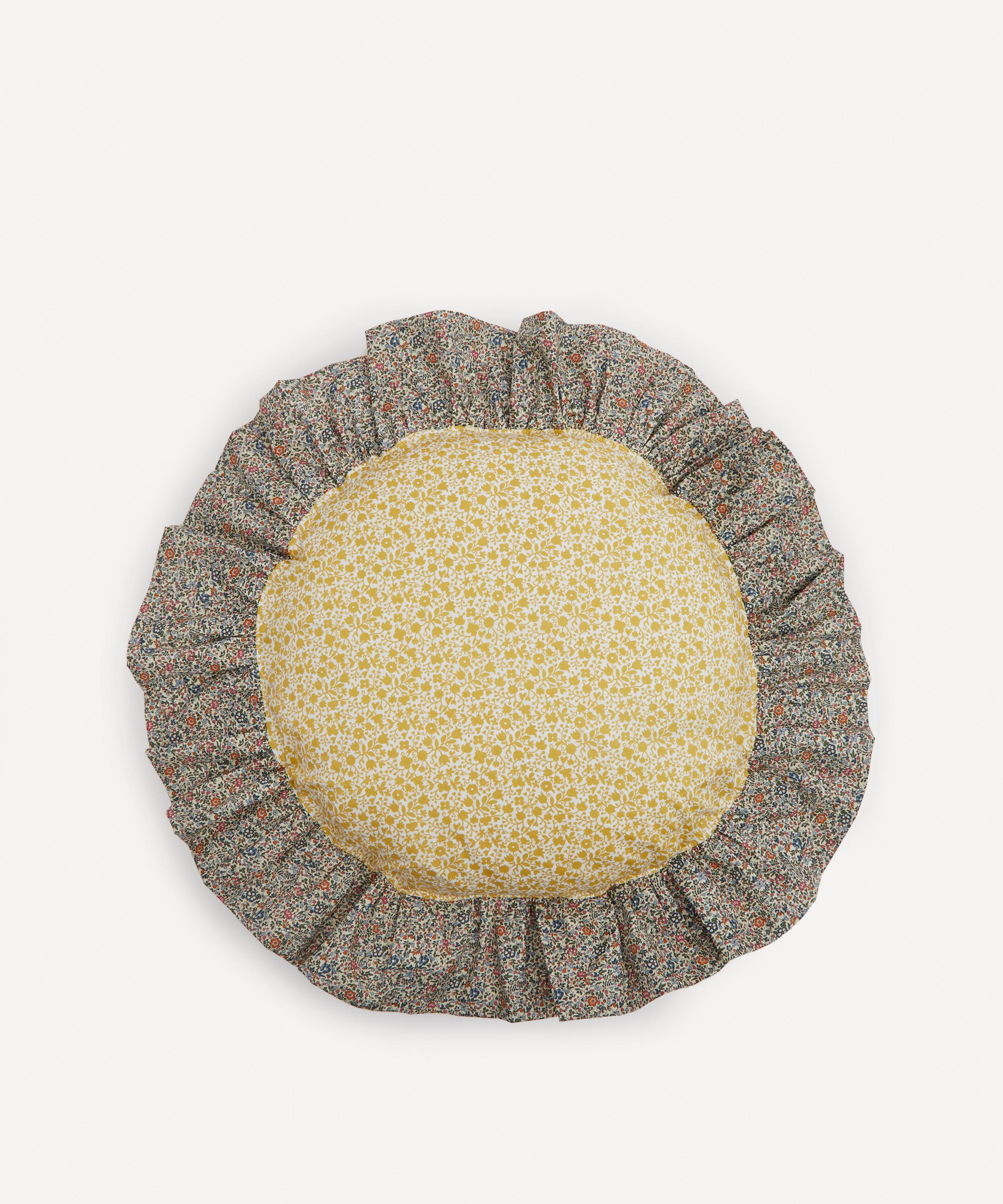 Coco & Wolf - Floral Stencil and Katie and Millie Frill Edge Circle Cushion image number 0