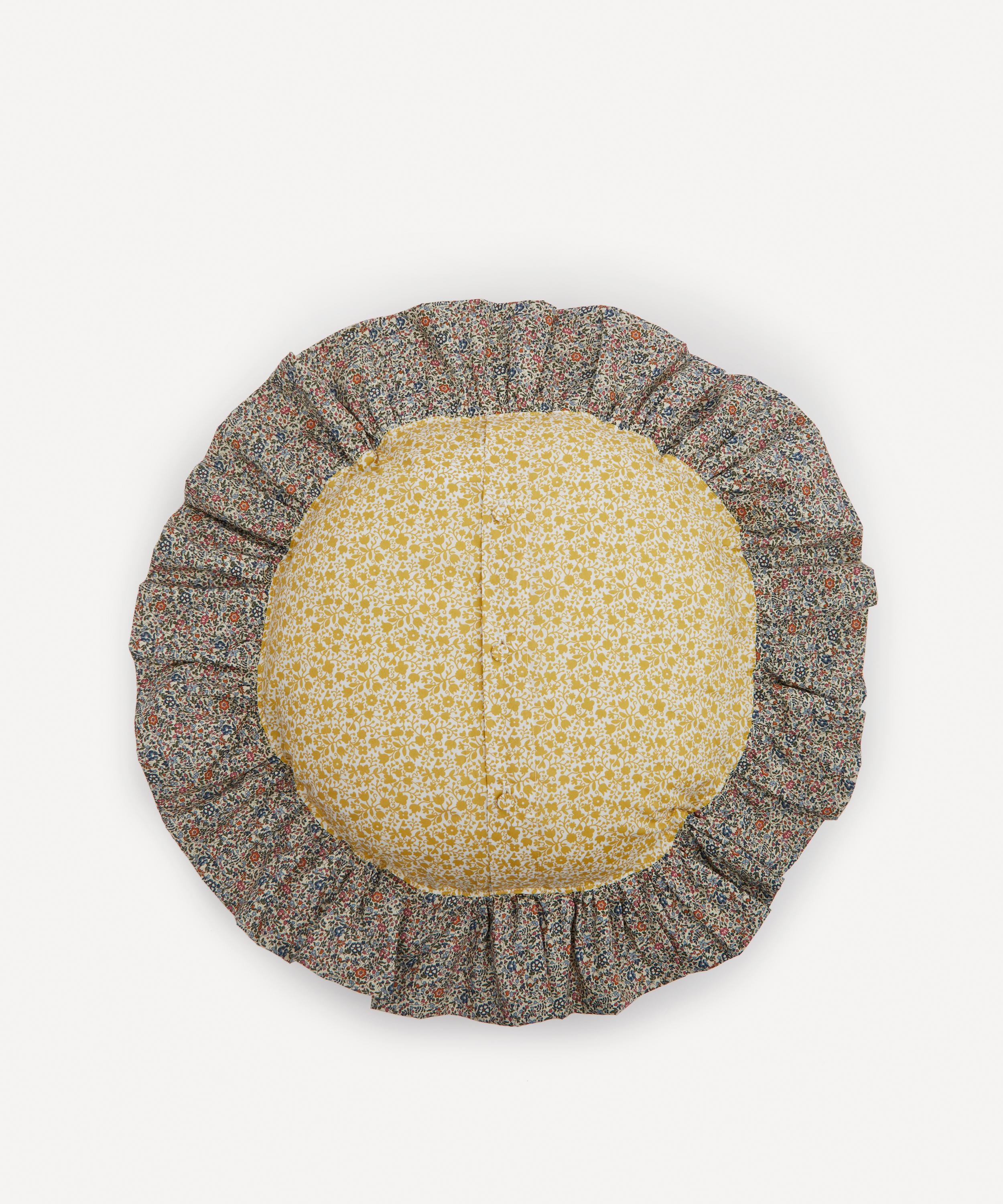 Coco & Wolf - Floral Stencil and Katie and Millie Frill Edge Circle Cushion image number 1