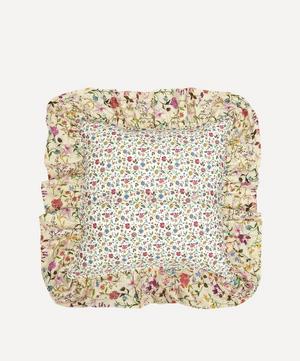 Coco & Wolf - Linen Garden Floral Stencil and Luna Belle Double Ruffle Square Cushion image number 1