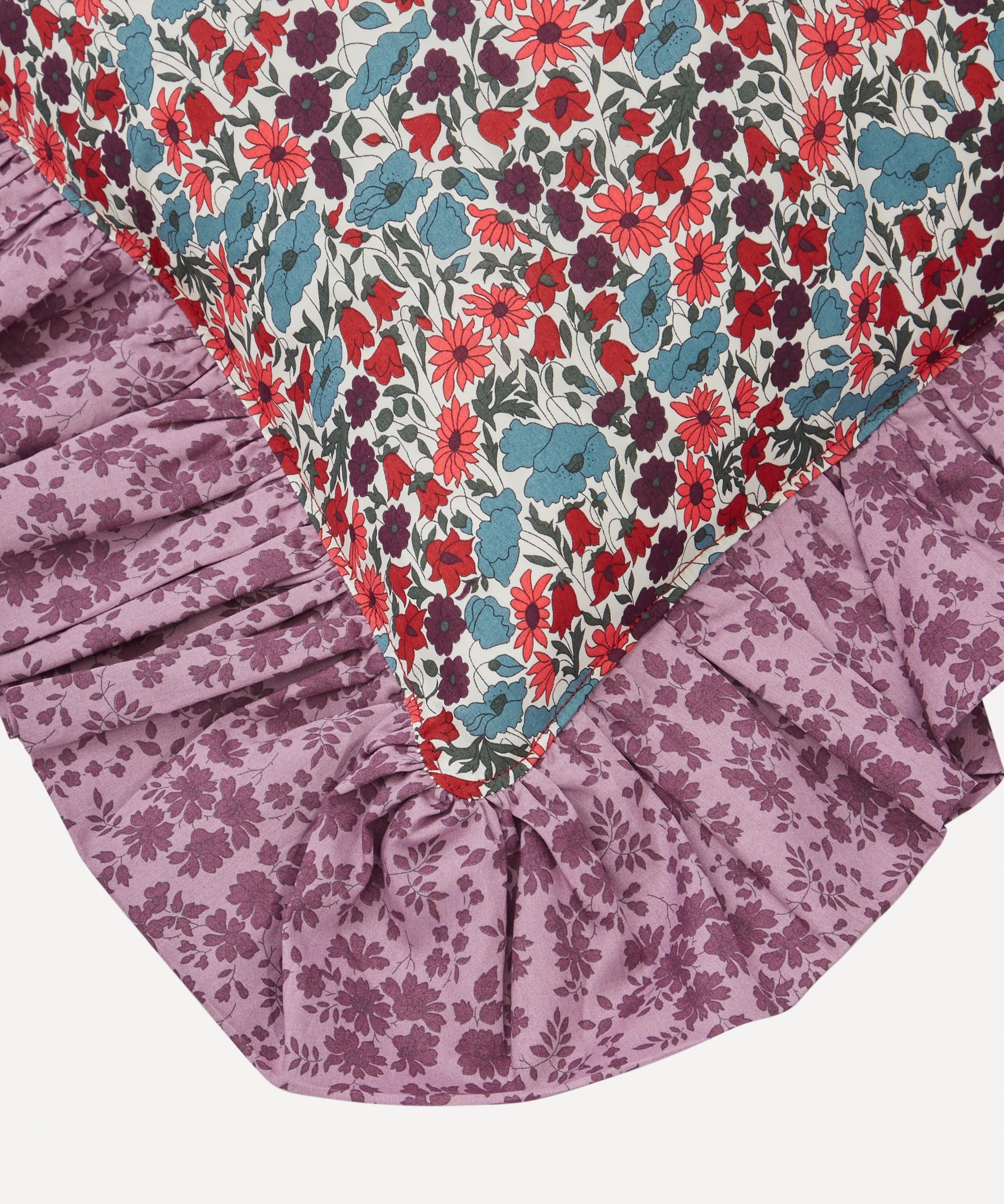 Coco & Wolf - Poppy and Daisy Teal Frill Edge Square Cushion image number 3