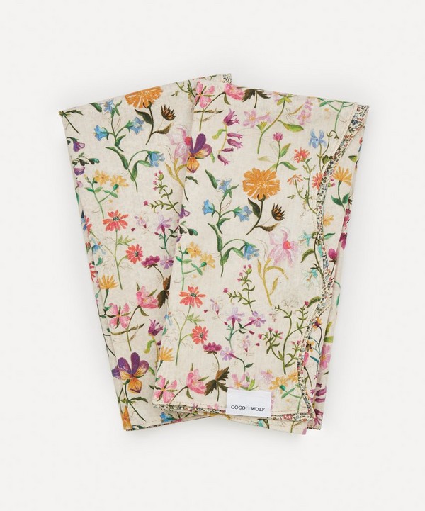 Coco & Wolf - Linen Garden and Katie and Millie Wavy Edge Napkins Set of Two image number null