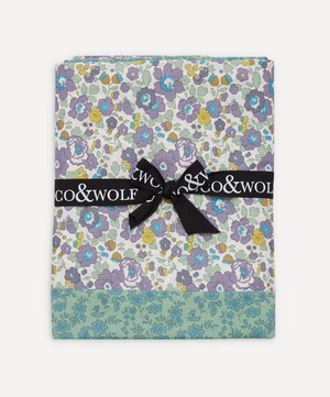 Coco & Wolf - Betsy Organic Capel and Floral Stencil Patchwork Tablecloth Large image number 0
