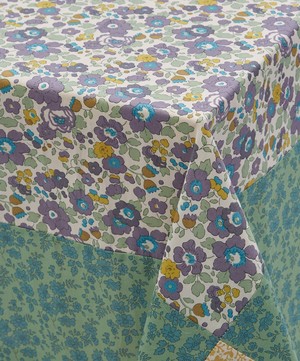 Coco & Wolf - Betsy Organic Capel and Floral Stencil Patchwork Tablecloth Large image number 2