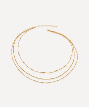 Monica Vinader - 18ct Gold Plated Vermeil Silver 18-20" Layered Chain Necklace image number 0