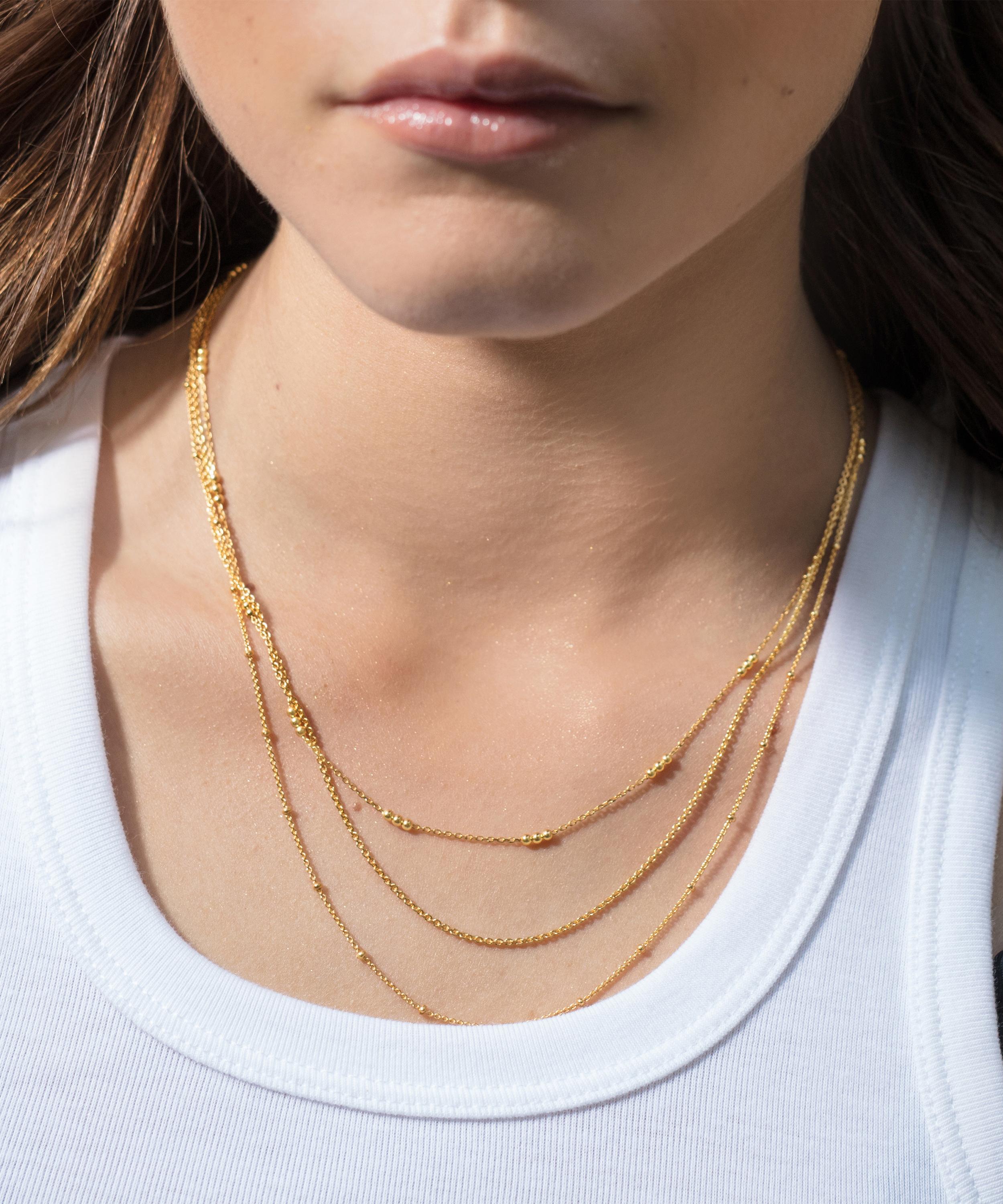 Layered gold hot sale chain necklace