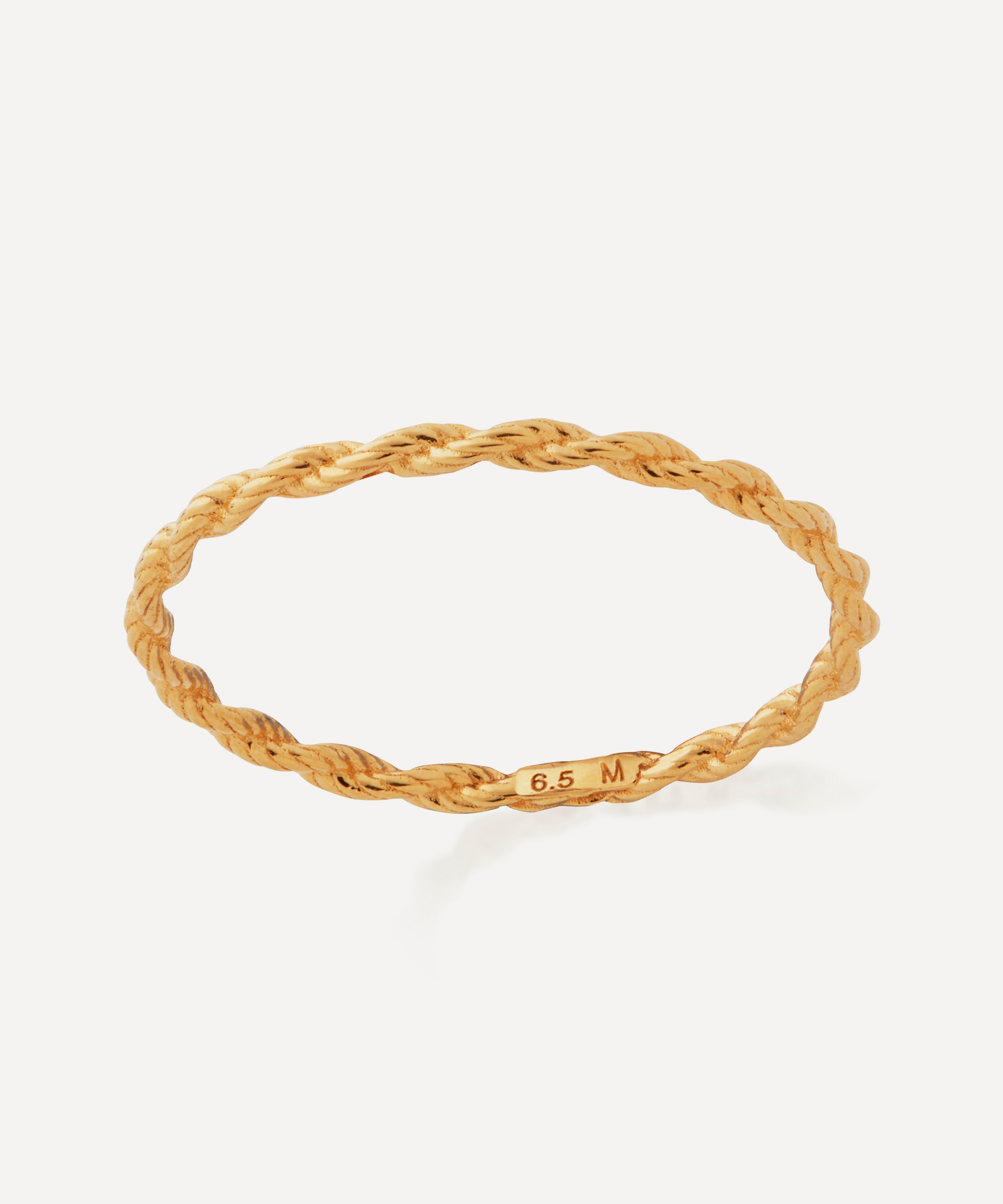 Monica Vinader - 18ct Gold Plated Vermeil Silver Corda Skinny Ring