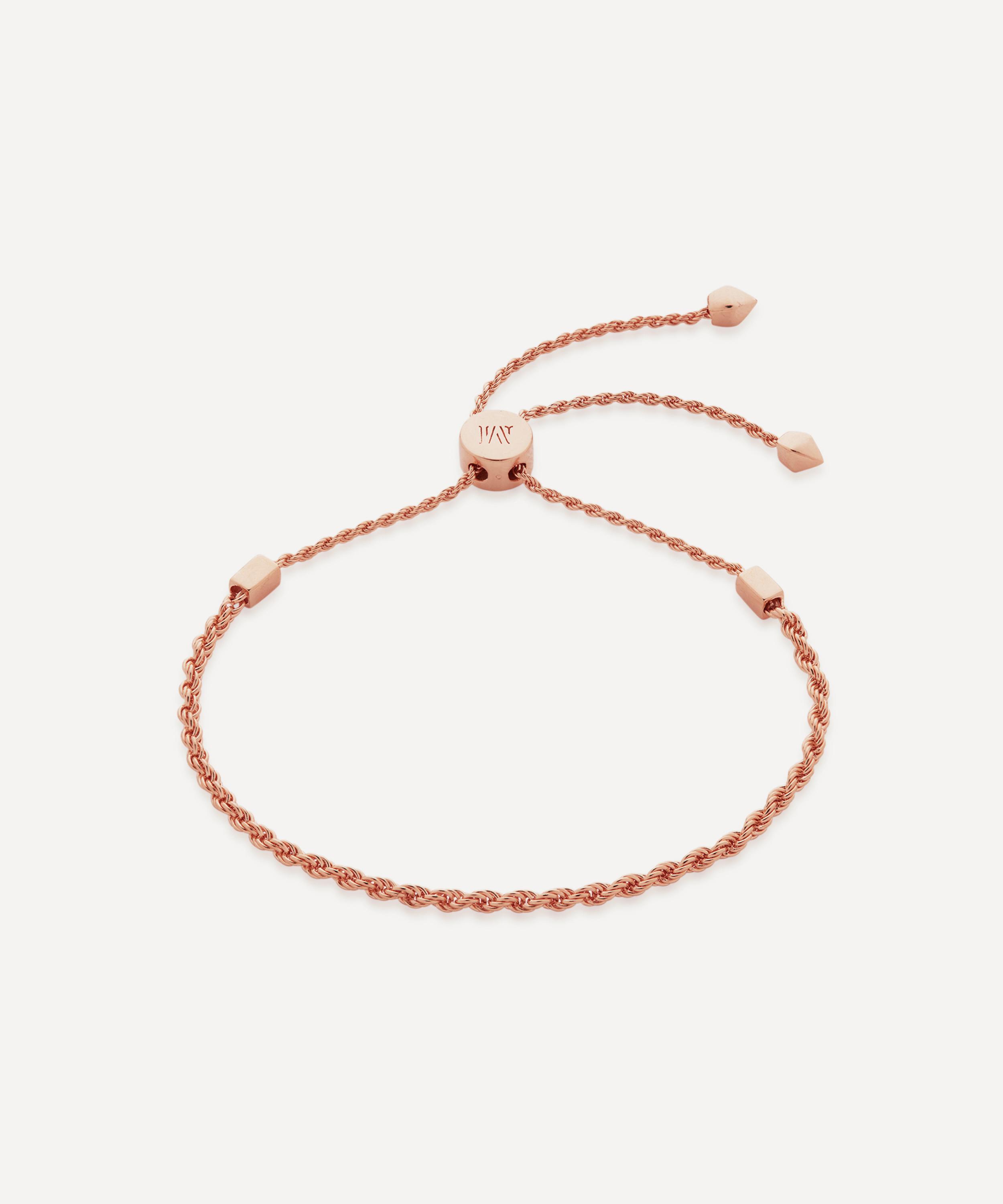 Monica Vinader - 18ct Rose Gold Plated Vermeil Silver Corda Fine Chain Friendship Bracelet image number 0