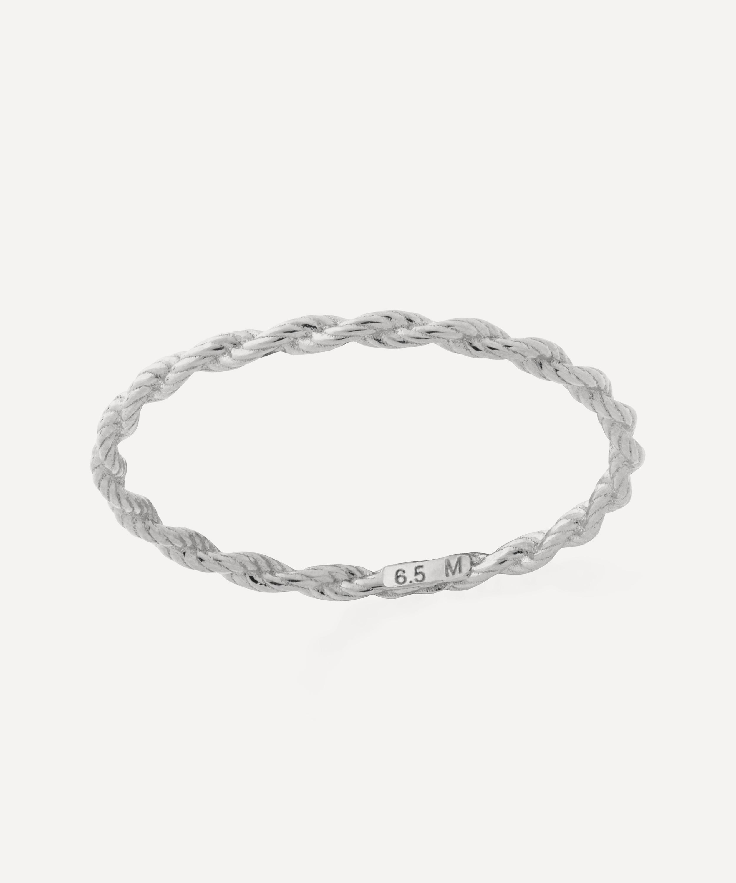 Monica Vinader Silver Corda Skinny Ring | Liberty