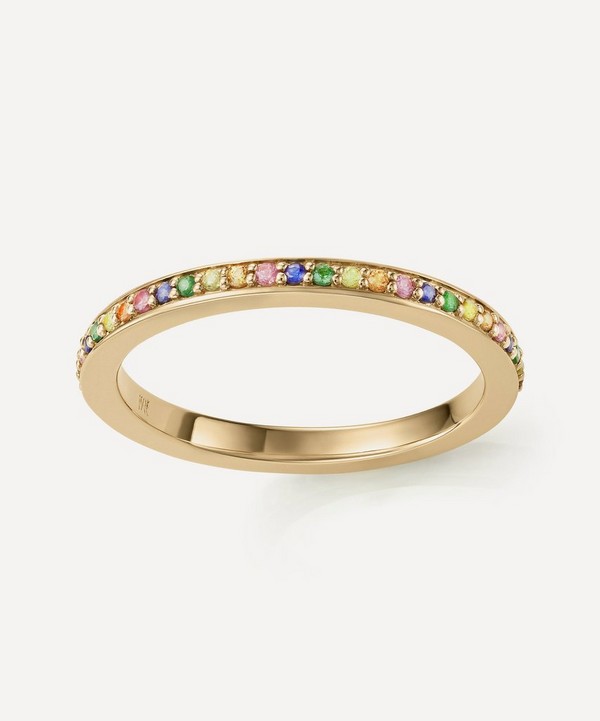 Monica Vinader - 18ct Gold Plated Vermeil Silver Skinny Sapphire Eternity Ring image number null