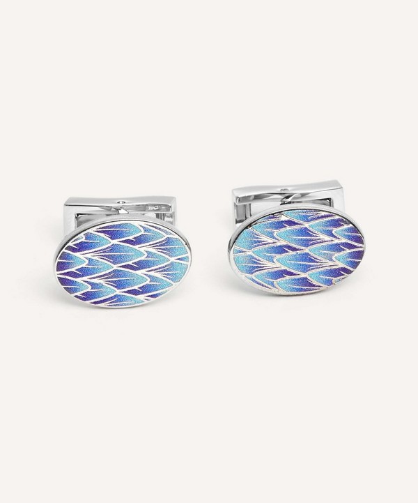 Simon Carter - Feather Oval Cufflinks image number null
