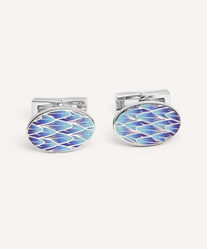 Simon Carter - Feather Oval Cufflinks image number 0