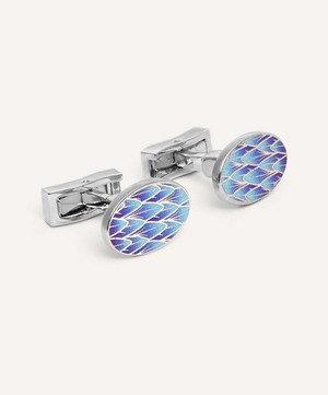 Simon Carter - Feather Oval Cufflinks image number 1