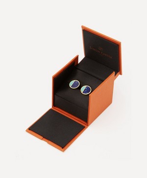 Simon Carter - Eclipse Sodalite and Blue Howlite Cufflinks image number 3