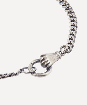 Acanthus - Oxidised Silver Hand Charm Holder Bracelet image number 3