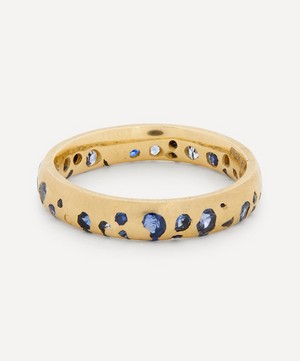Polly Wales - 18ct Gold Blue Sapphire Confetti Ring image number 2