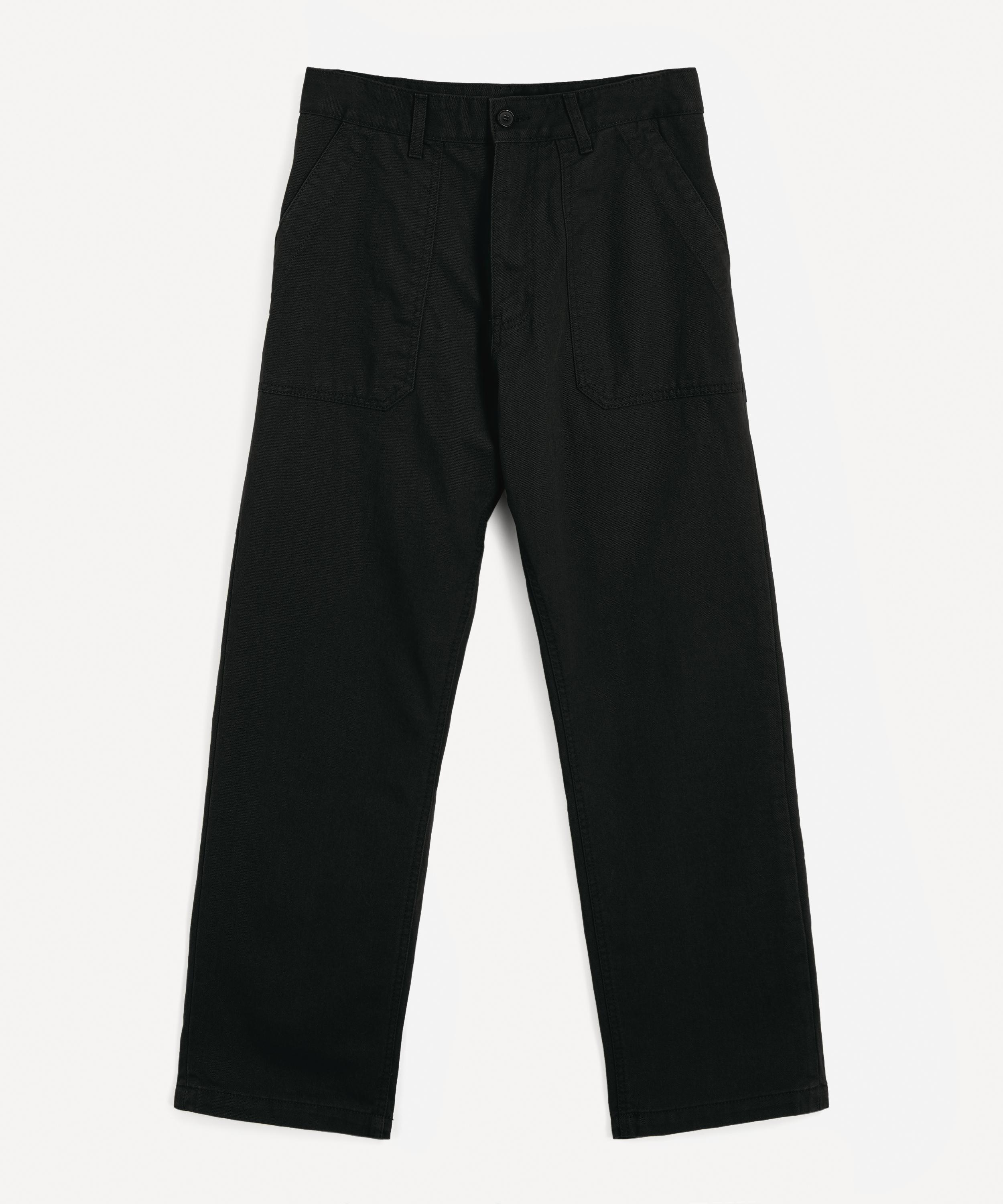 Regular Fit Cotton Fatigue Pants Black, Uniform Bridge