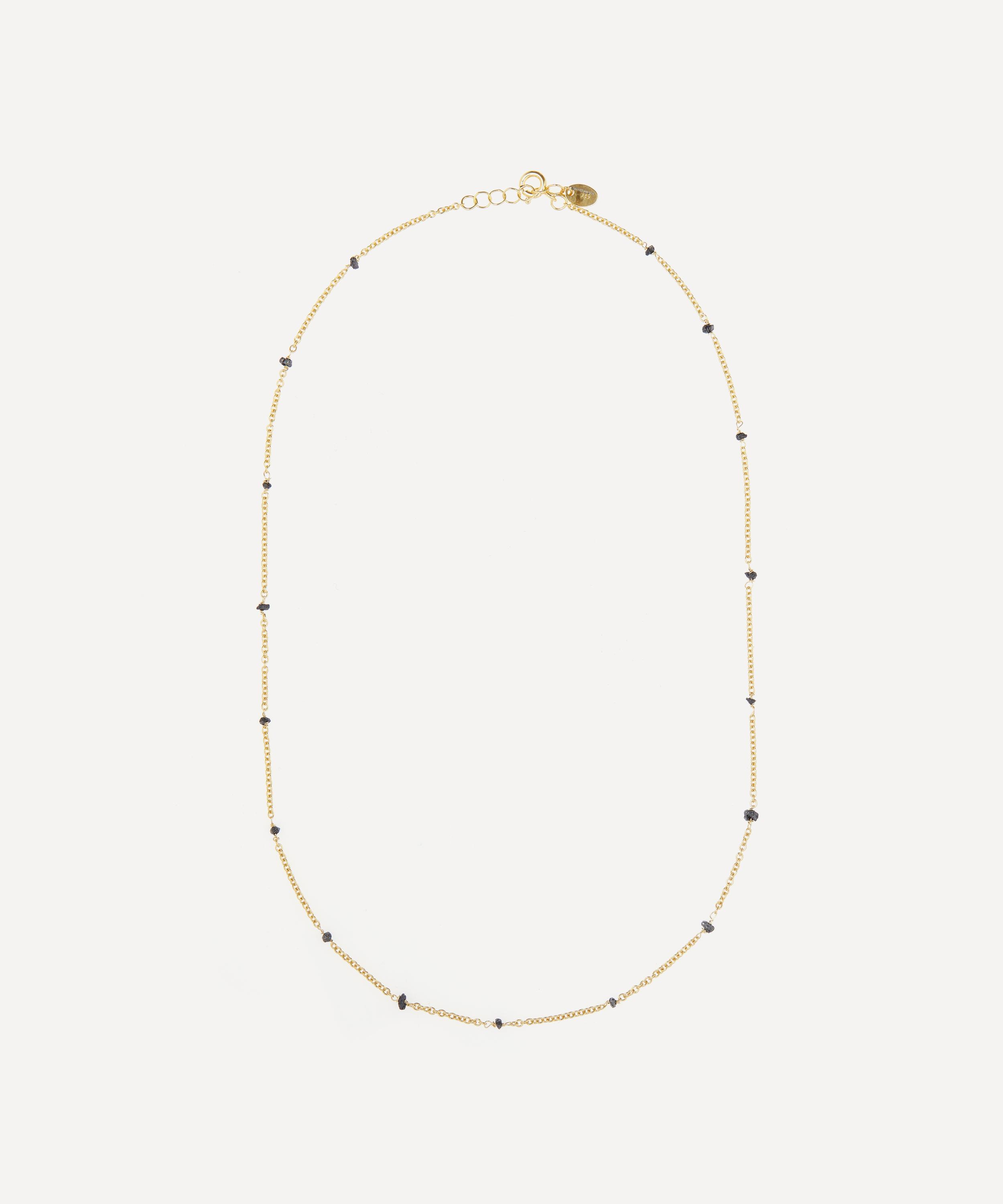 Stephanie Schneider - Gold-Plated Raw Diamond Chain Necklace image number 0