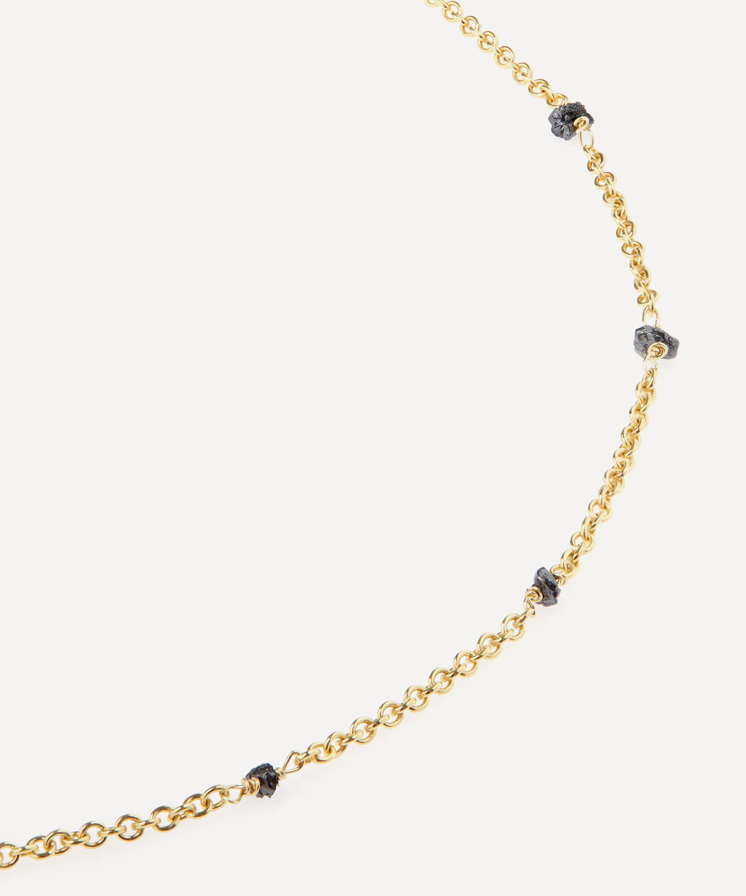 Stephanie Schneider - Gold-Plated Raw Diamond Chain Necklace image number 2