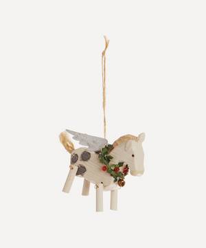 Horse with Tin Wings Tree Ornament