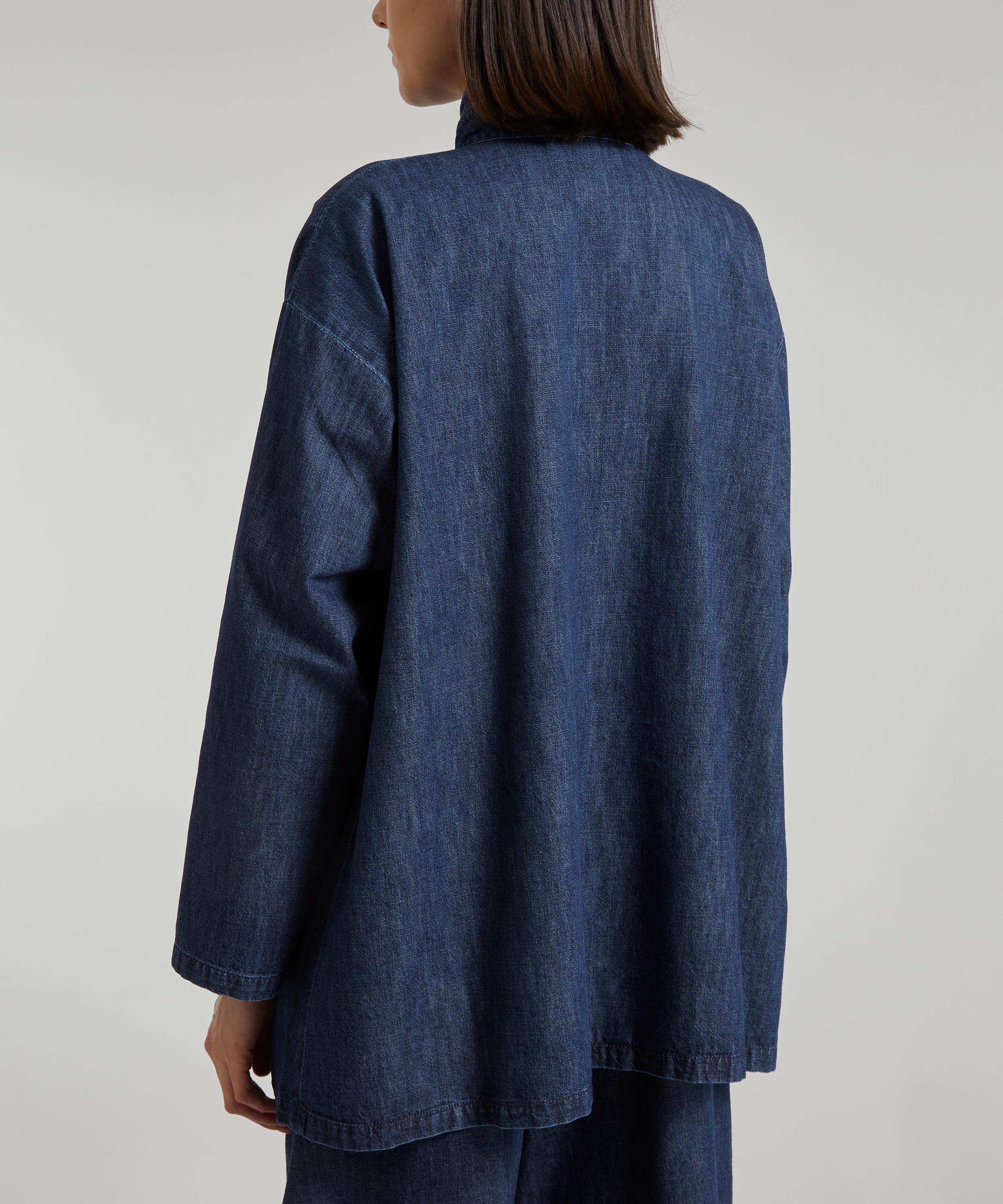 Eskandar - Denim Stand Collar Jacket image number 3