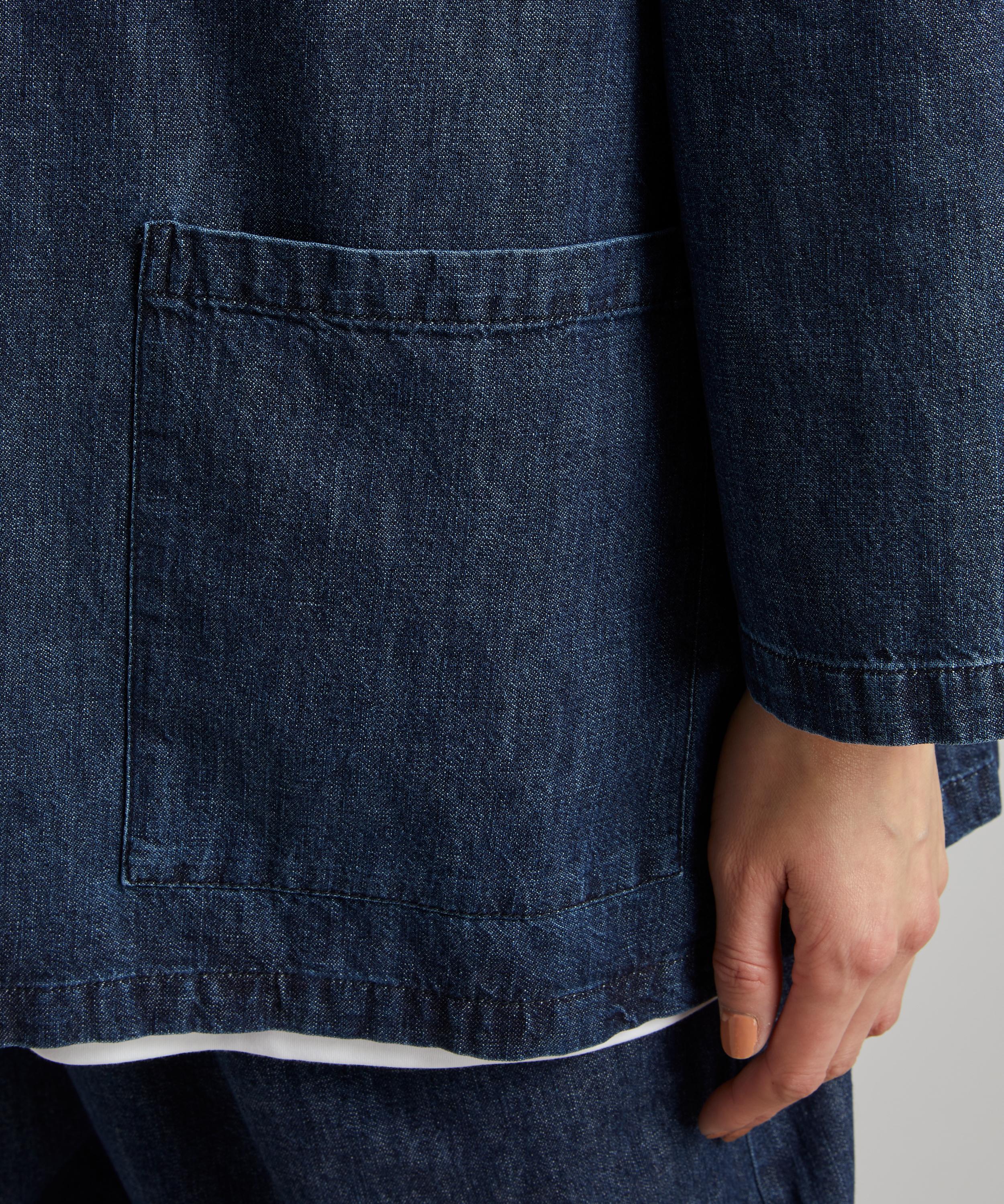 Eskandar - Denim Stand Collar Jacket image number 4