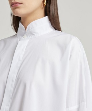 Eskandar - Wide Double Stand Collar Shirt image number 4