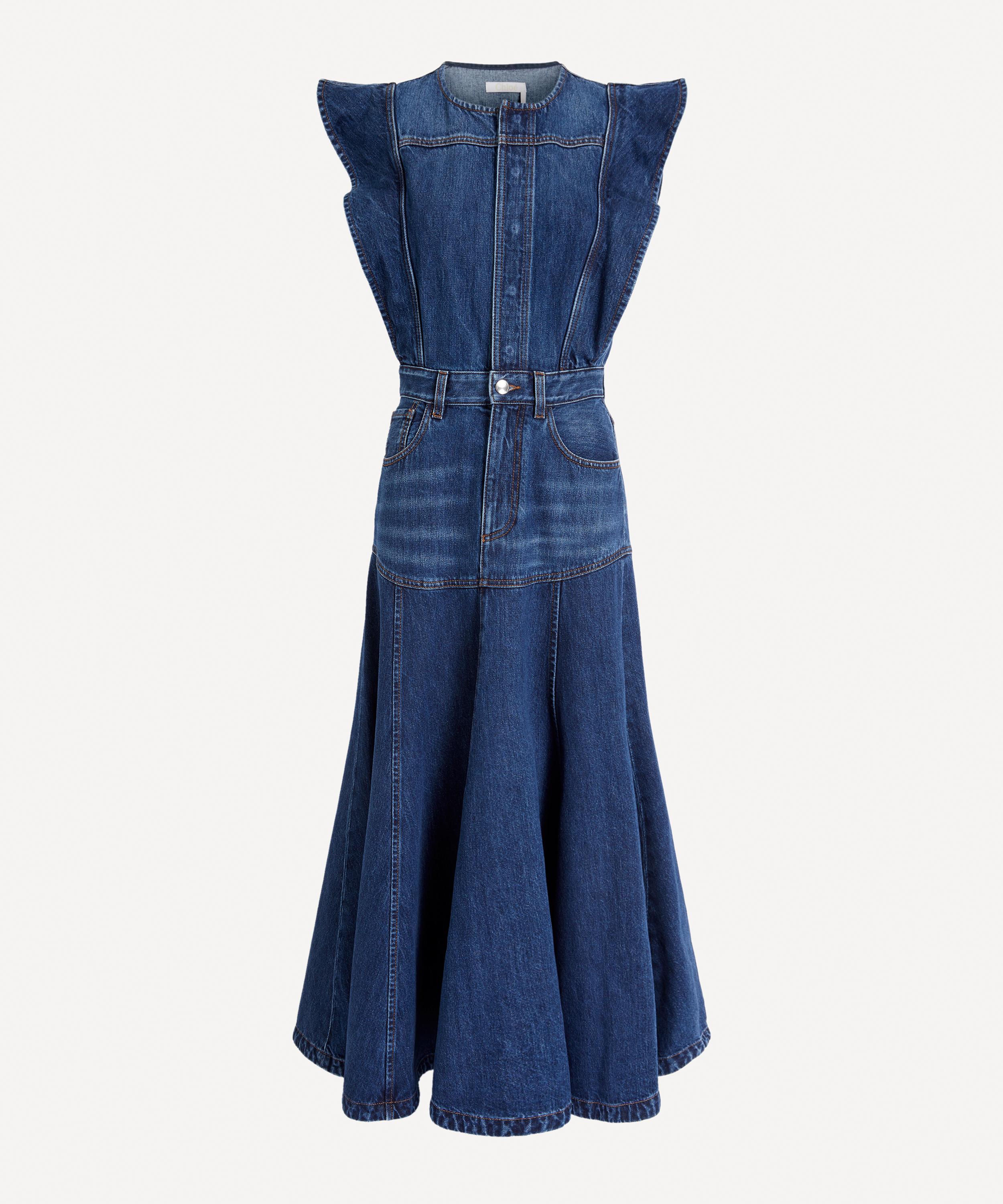 Chloé - Flared Denim Dress image number 0