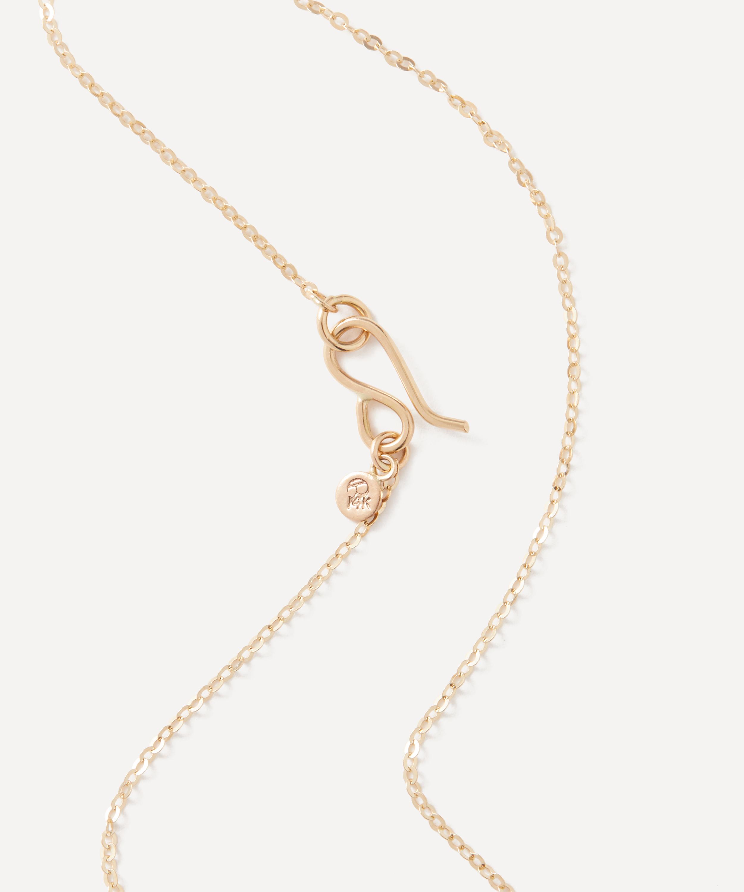 Rachel Quinn - 14ct Gold Petite Storm Cloud Pearl and White Topaz Pendant Necklace image number 2