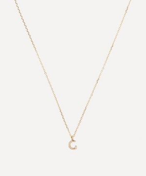 AURUM + GREY - 9ct Gold G Initial Pendant Necklace image number 0