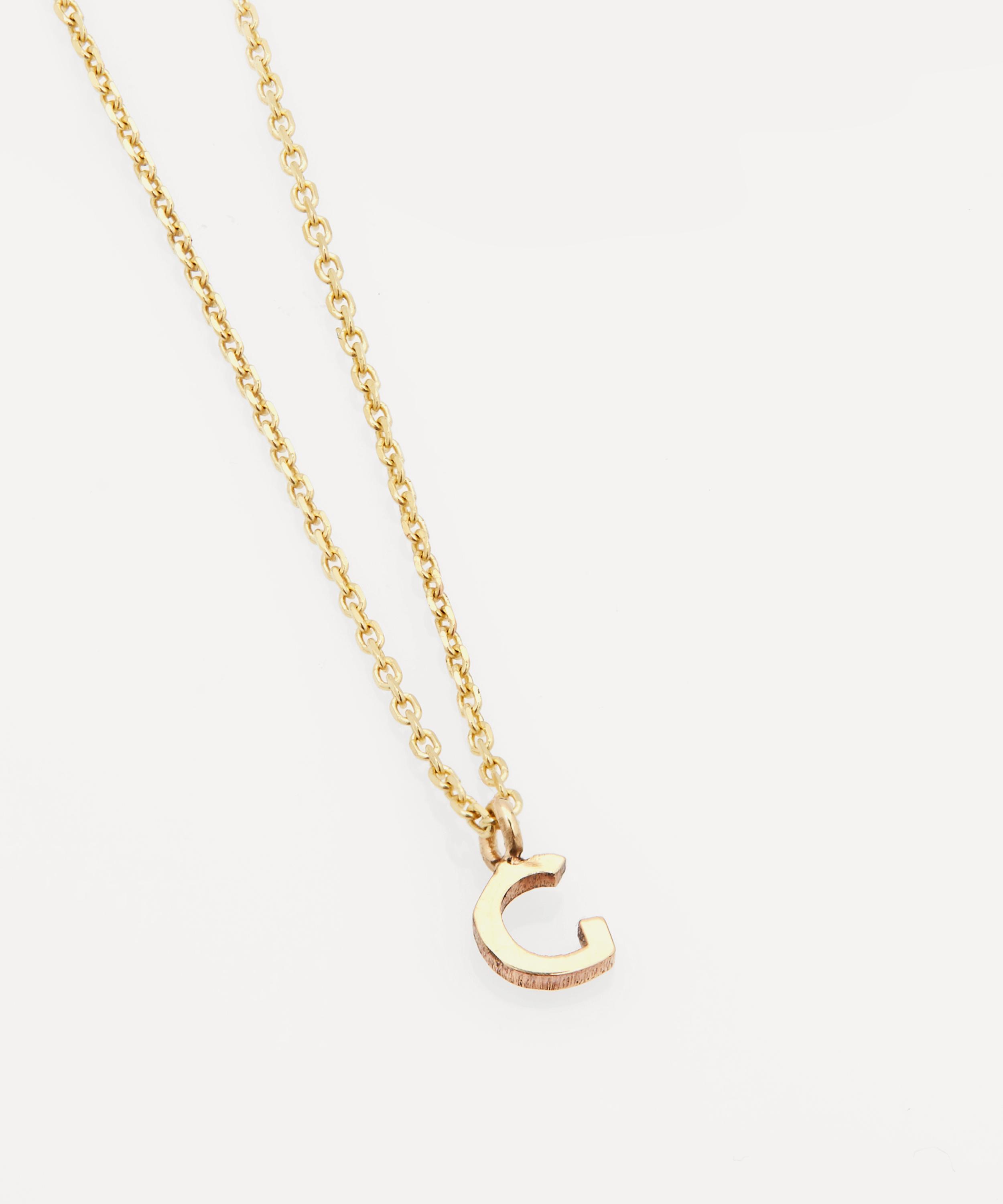 AURUM + GREY - 9ct Gold G Initial Pendant Necklace image number 3