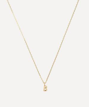 9ct Gold B Initial Pendant Necklace