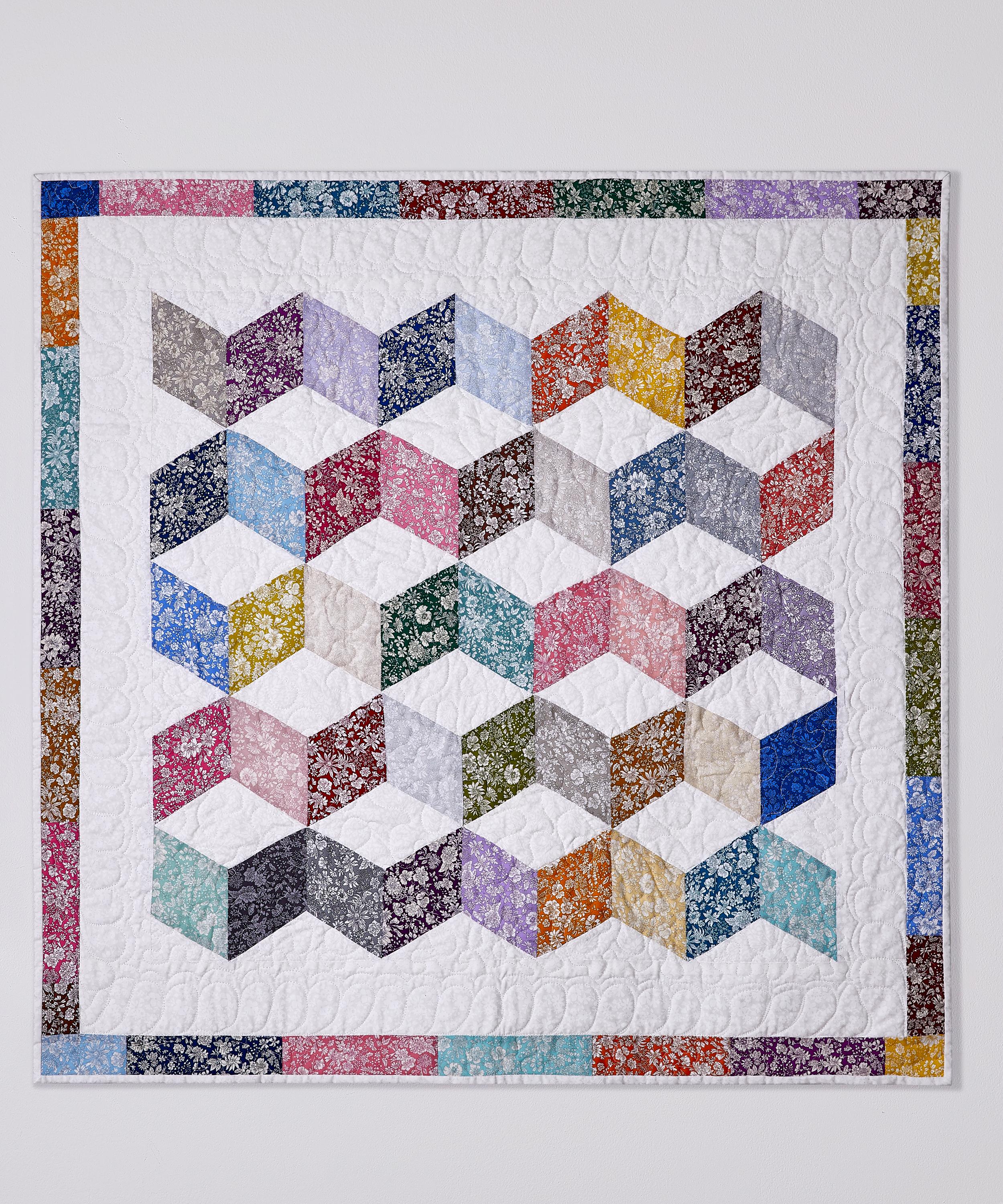 Liberty Fabrics - Lime Emily Belle Lasenby Quilting Cotton image number 1