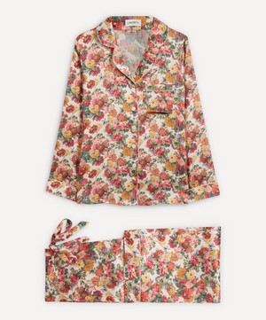 Liberty - Chatsworth Bloom Silk Satin Pyjama Set image number 0