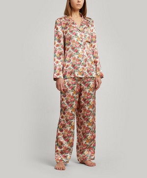 Liberty - Chatsworth Bloom Silk Satin Pyjama Set image number 1