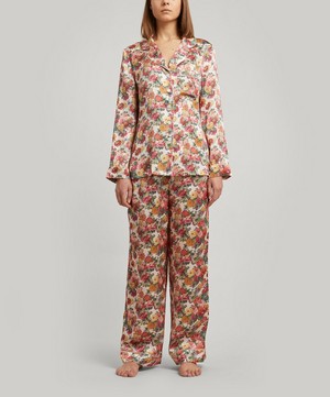 Liberty - Chatsworth Bloom Silk Satin Pyjama Set image number 2