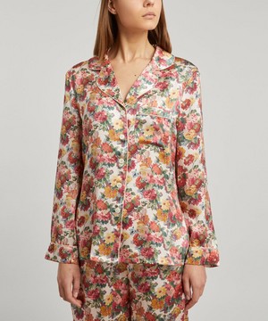 Liberty - Chatsworth Bloom Silk Satin Pyjama Set image number 4