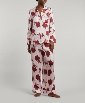 Liberty - Shattered Story Silk Satin Pyjama Set image number 1