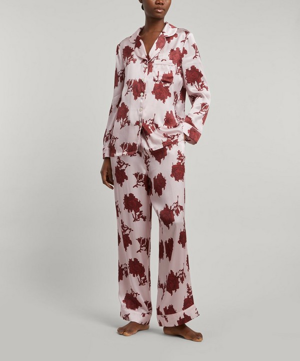 Liberty - Shattered Story Silk Satin Pyjama Set image number 2