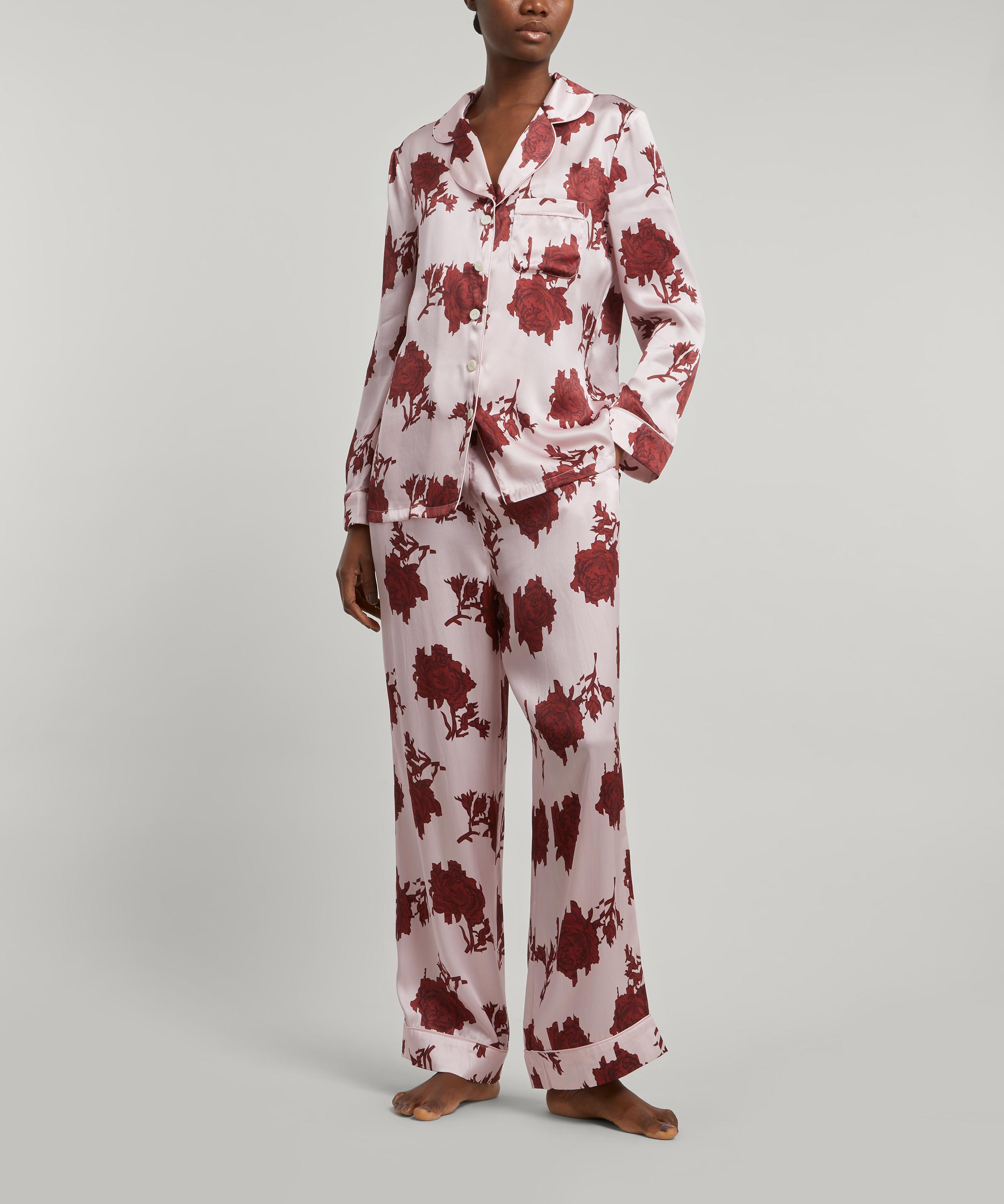 Liberty - Shattered Story Silk Satin Pyjama Set image number 2