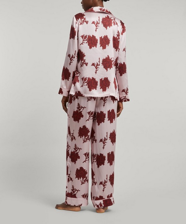 Liberty - Shattered Story Silk Satin Pyjama Set image number 3